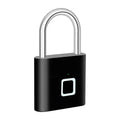 Keyless Smart USB Charging Fingerprint Lock Smart Padlock Waterproof Door Lock 0.3Sec Unlock Portable Anti-Theft Padlock Zinc